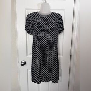 MMK and White Sheath Dress